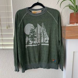 Aviator Nation green tree printed sweatshirt